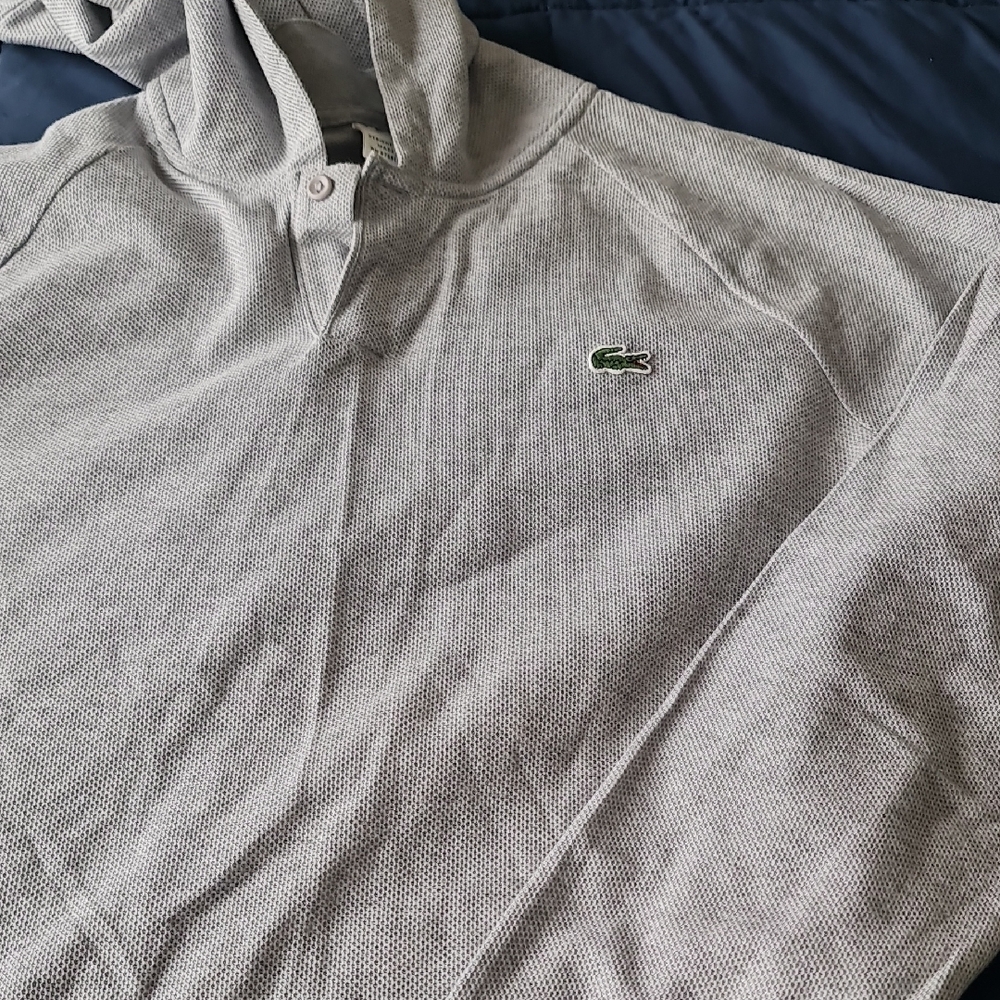 Lacoste Gray Long Sleeve Polo Shirt